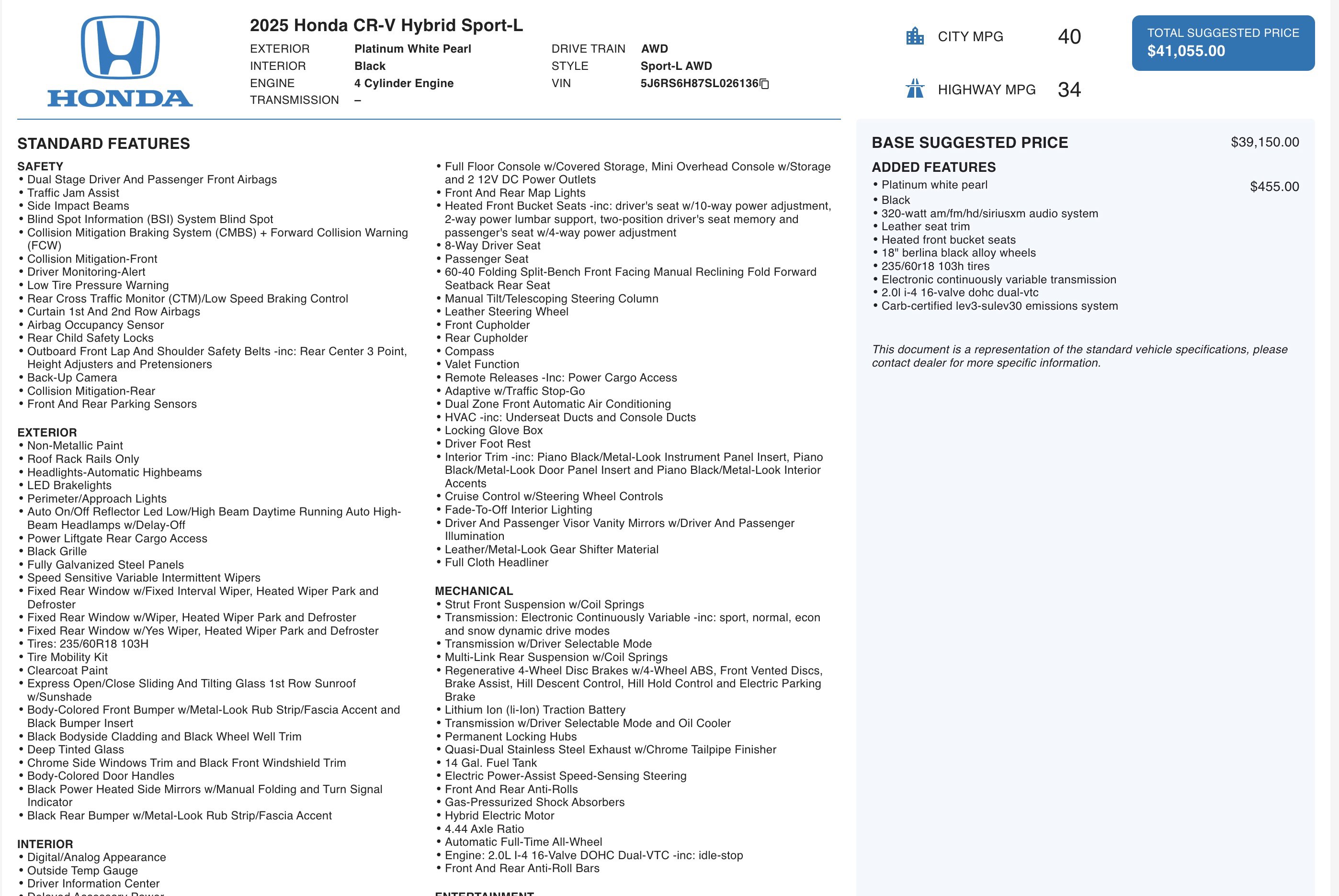 Used 2025 Honda CR-V Sport-L image 5