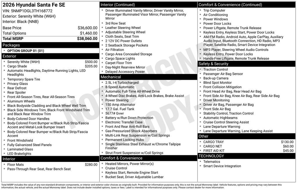 New 2026 Hyundai Santa Fe SE image 4