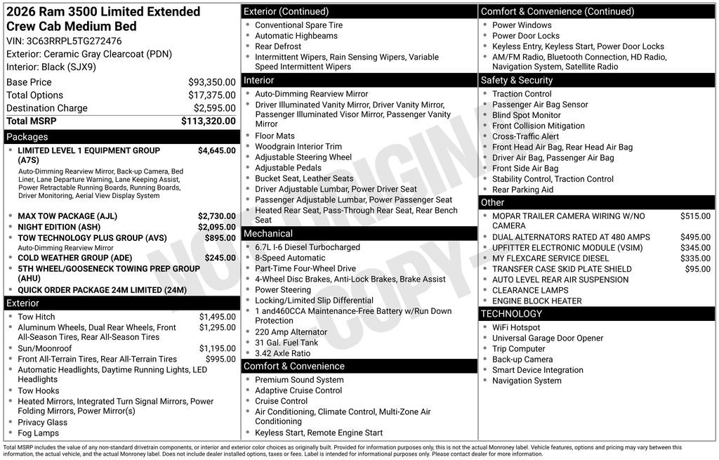 New 2026 RAM 3500 Limited AWD/4WD image 5