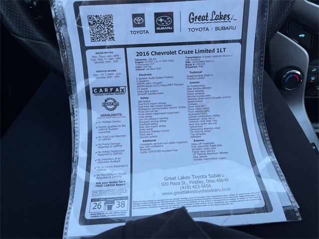 Used 2016 Chevrolet Cruze LT image 16