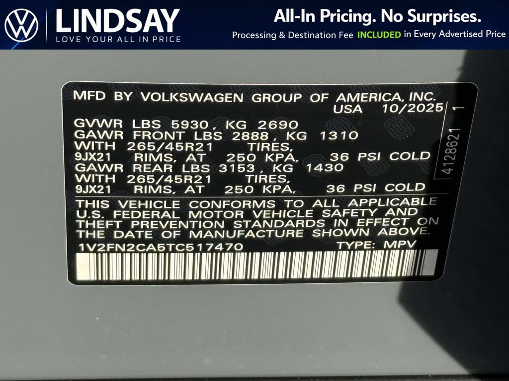 New 2026 Volkswagen Atlas SEL Premium R-Line AWD/4WD image 22