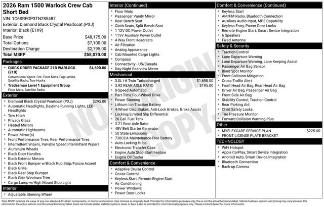 New 2026 RAM 1500 Classic Warlock AWD/4WD image 19