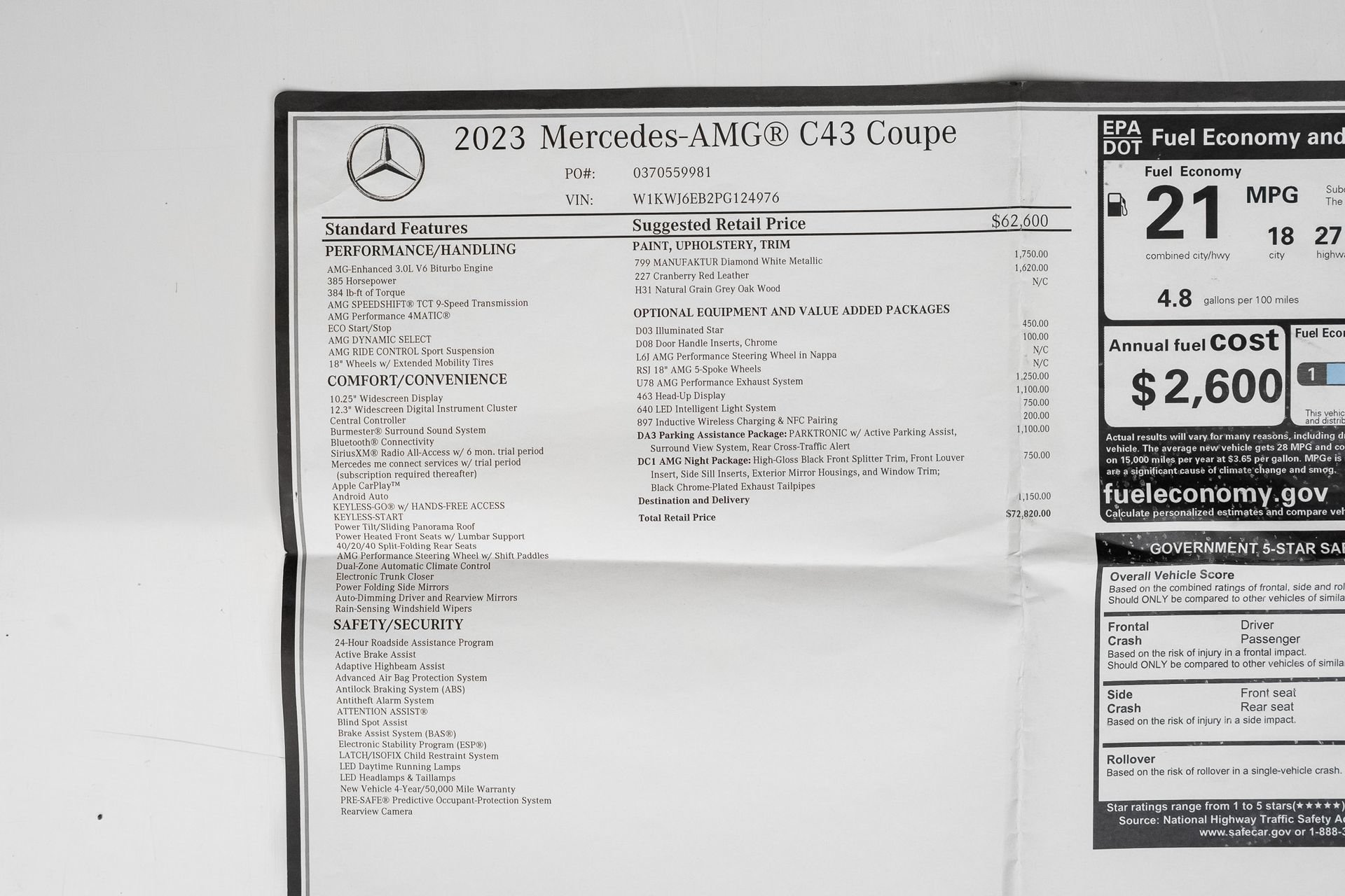 Used 2023 Mercedes-Benz C 43 AMG 4MATIC Coupe image 81