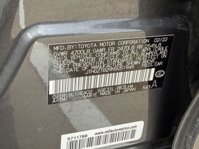 Used 2022 Lexus IS 350 F Sport w/ Accessory Package RWD image 28