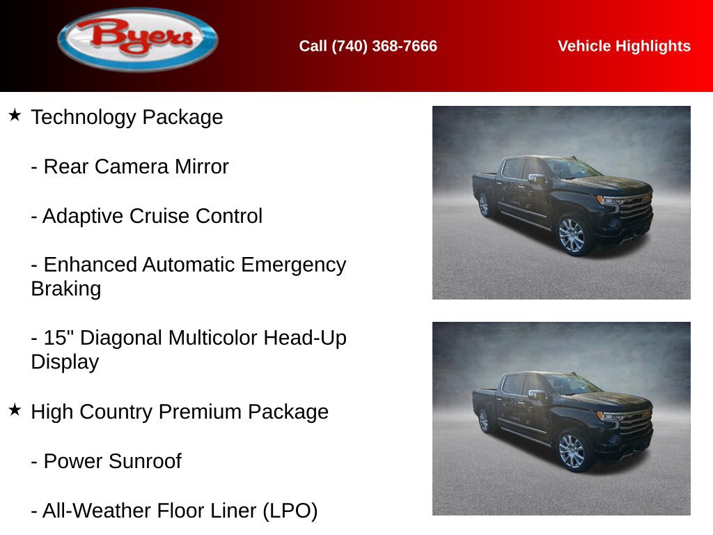 Used 2022 Chevrolet Silverado 1500 High Country w/ High Country Premium Package AWD/4WD image 11