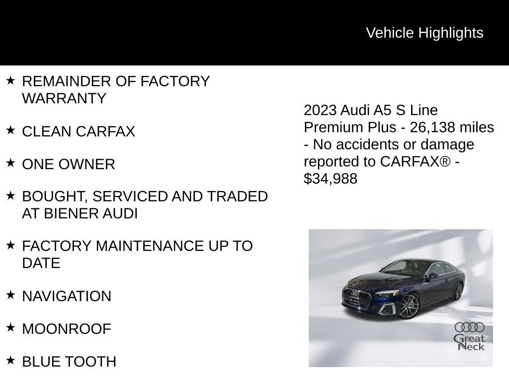Used 2023 Audi A5 2.0T Premium Plus w/ Premium Plus image 8