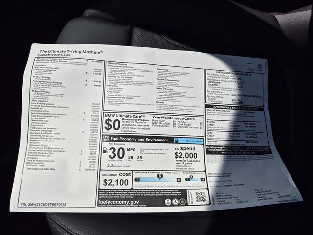New 2026 BMW 230i Coupe w/ M Sport Package RWD image 17