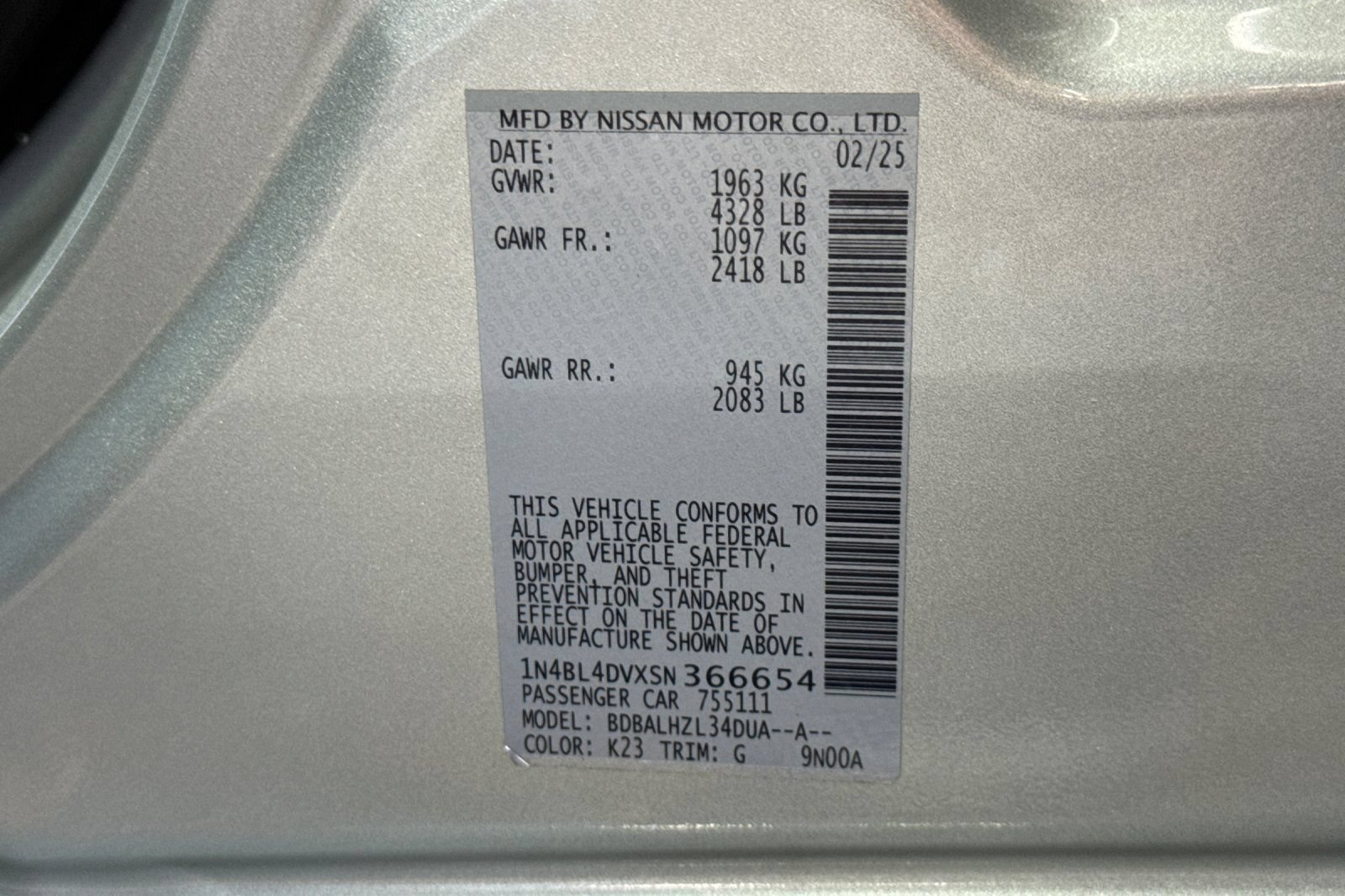 Used 2025 Nissan Altima 2.5 SV FWD image 28
