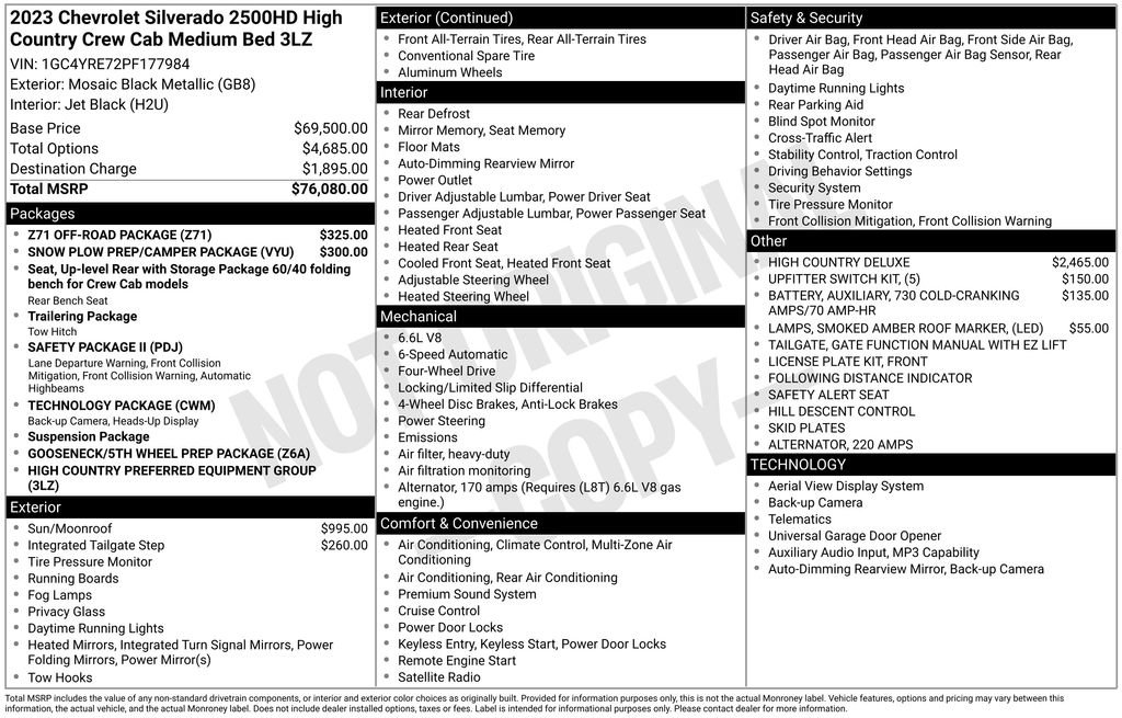 Certified 2023 Chevrolet Silverado 2500 High Country w/ Z71 Off-Road Package image 11