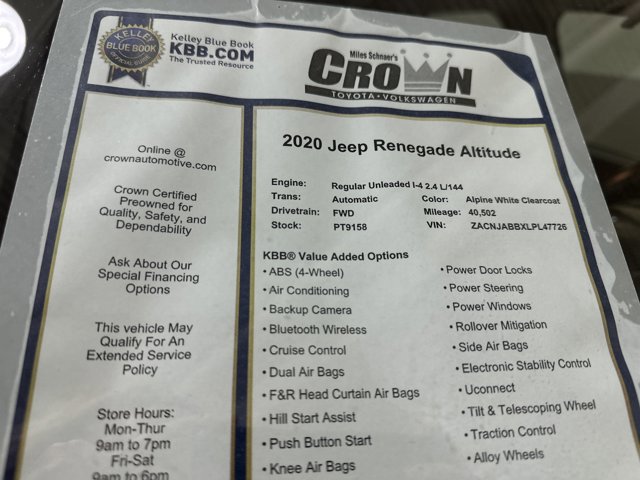 Used 2020 Jeep Renegade Altitude image 40