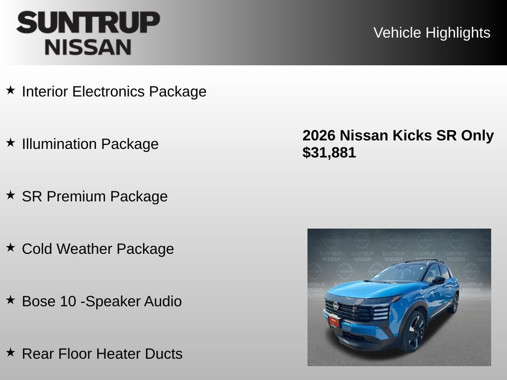 Used 2026 Nissan Kicks SR w/ SR Premium Package FWD image 8