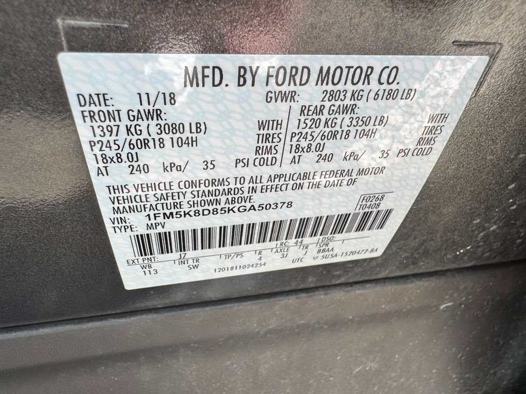Certified 2019 Ford Explorer XLT w/ Equipment Group 202A AWD/4WD image 27