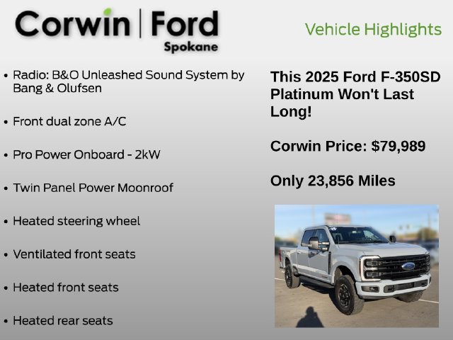 Certified 2025 Ford F350 Platinum w/ Tremor Off-Road Package AWD/4WD image 13