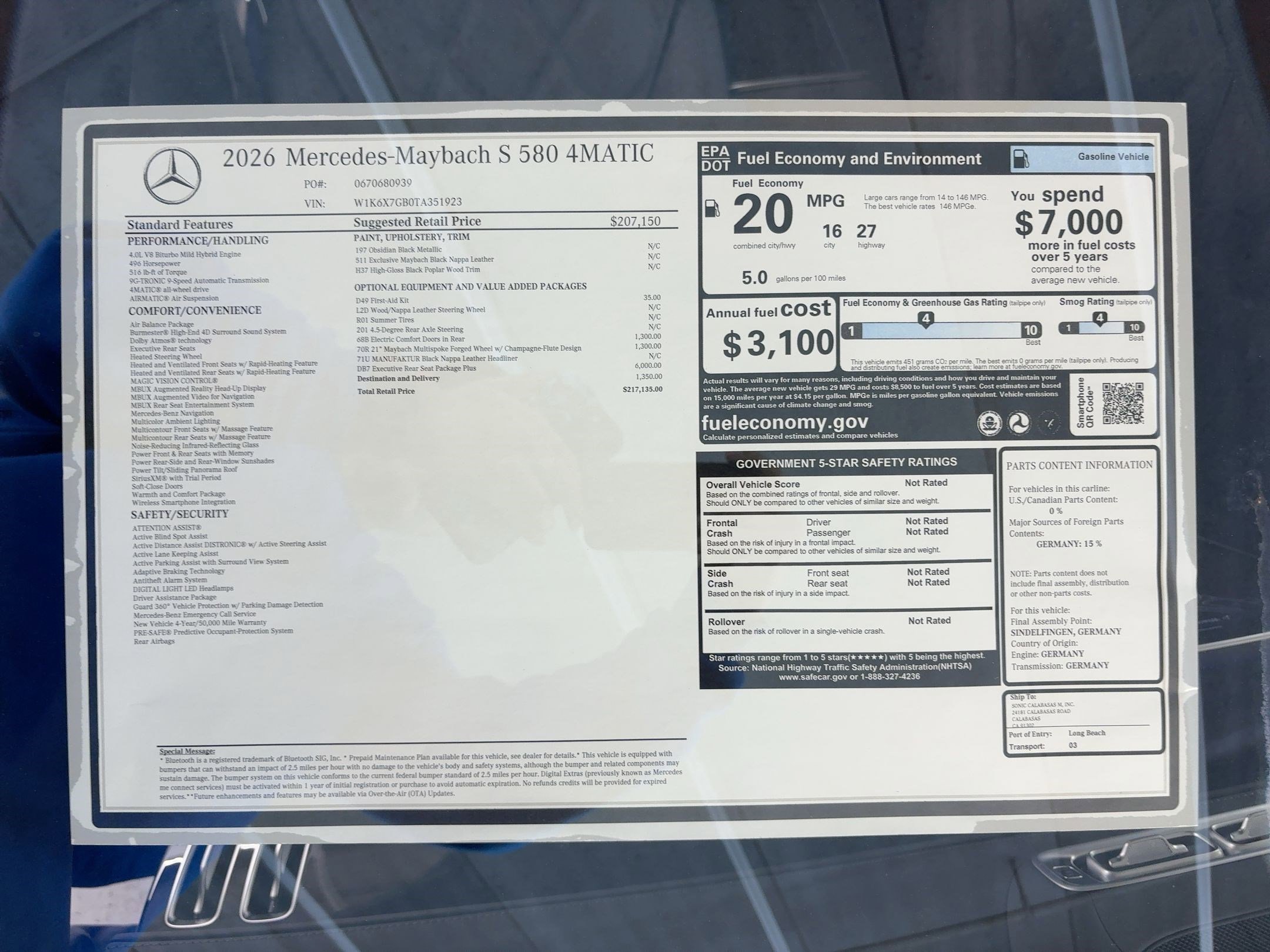 New 2026 Mercedes-Benz Maybach S 580 4MATIC image 31