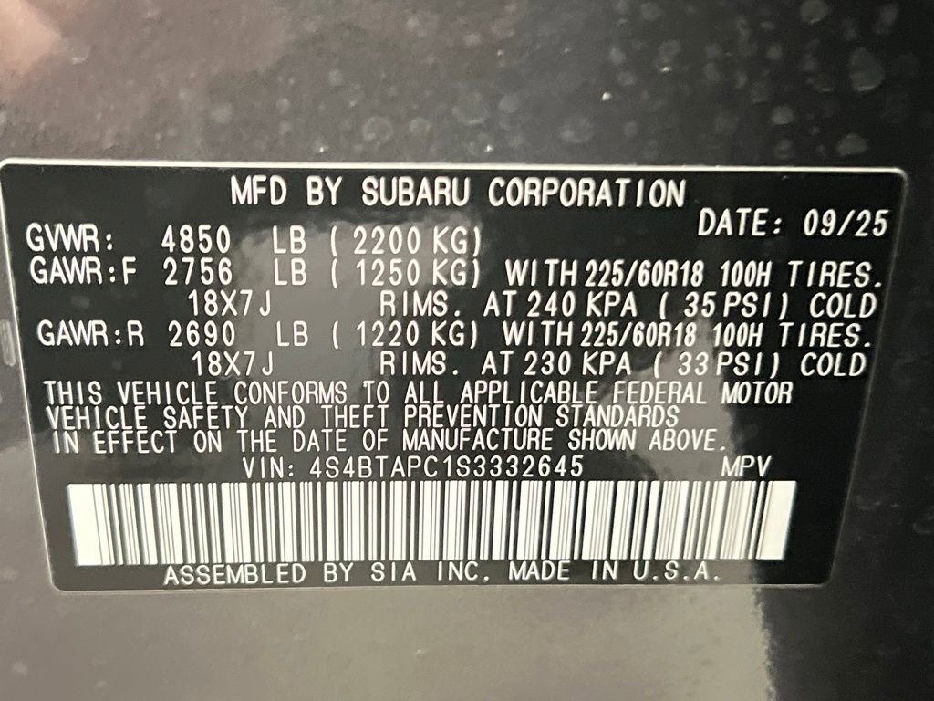 Certified 2025 Subaru Outback Touring image 33