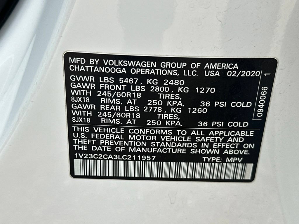 Used 2020 Volkswagen Atlas Cross Sport SE FWD image 30
