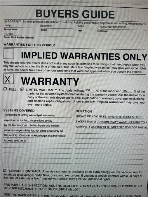 Used 2024 Jeep Wagoneer Series II w/ Flexible Seating Group image 10