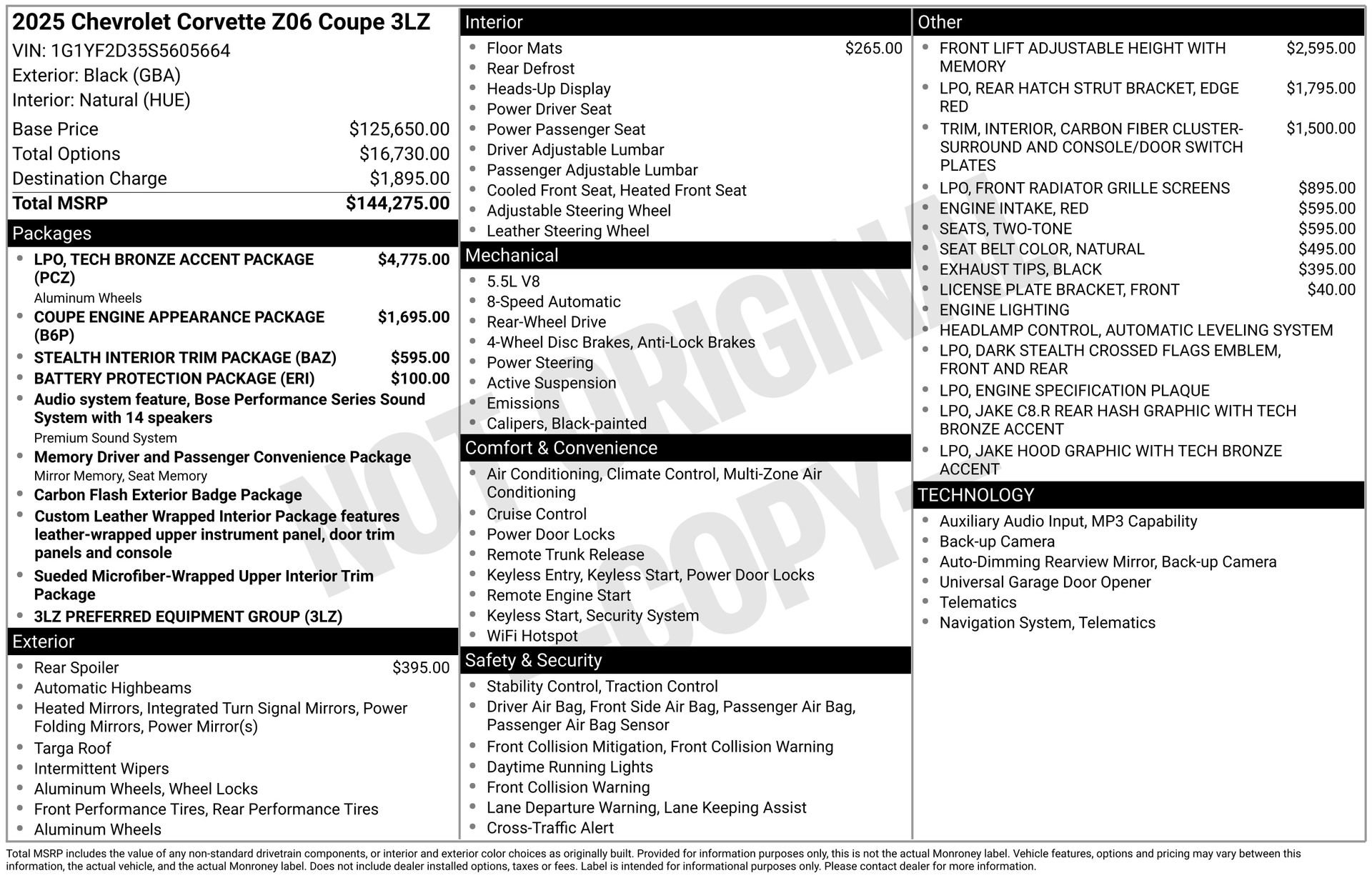 Used 2025 Chevrolet Corvette Z06 RWD image 14