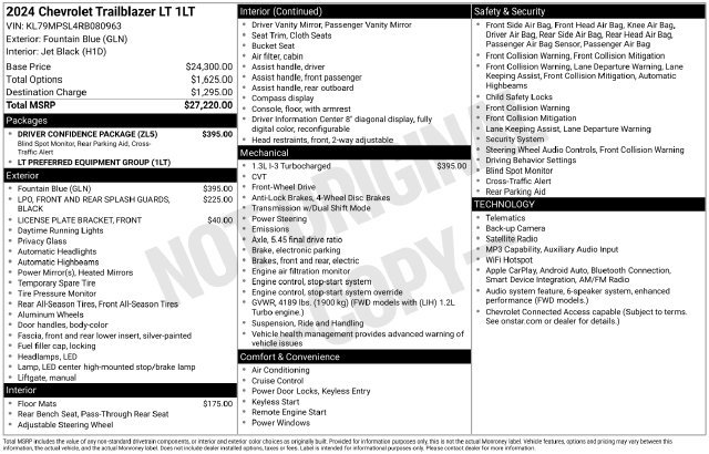Certified 2024 Chevrolet TrailBlazer LT w/ Driver Confidence Package FWD image 30