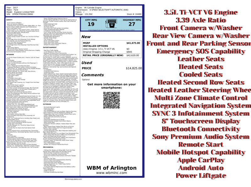 Used 2017 Ford Explorer Limited image 2