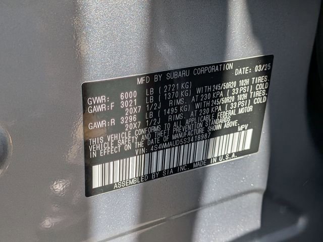 Used 2025 Subaru Ascent Touring w/ Popular Package #2 AWD/4WD image 28