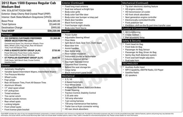 Used 2012 RAM 1500 Express AWD/4WD image 19