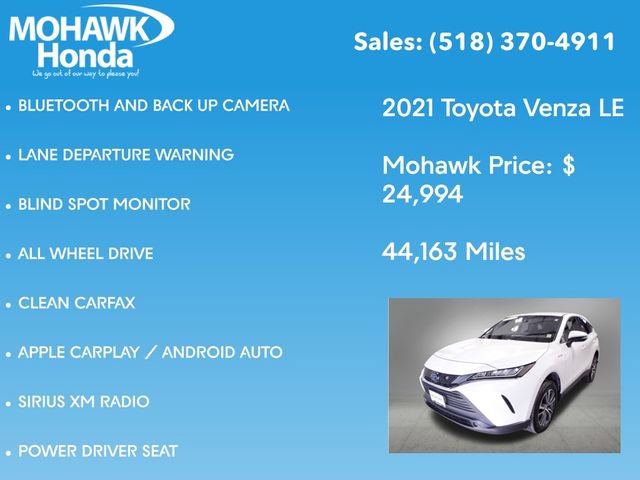 Used 2021 Toyota Venza LE image 7