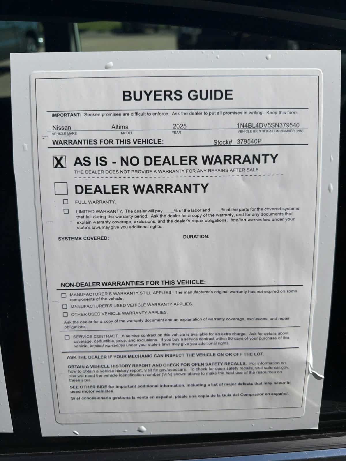 Used 2025 Nissan Altima 2.5 SV FWD image 30