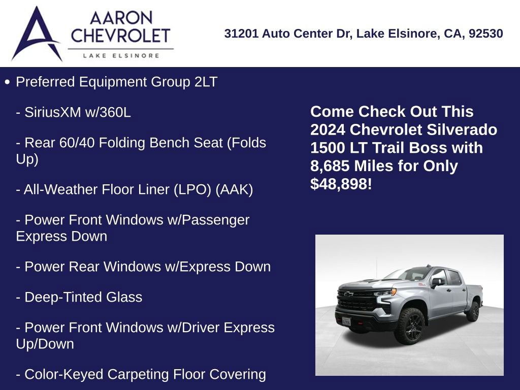 Used 2024 Chevrolet Silverado 1500 LT Trail Boss w/ LT Trail Boss Premium Package AWD/4WD image 5