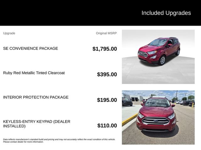 Used 2019 Ford EcoSport SE w/ SE Convenience Package FWD image 8