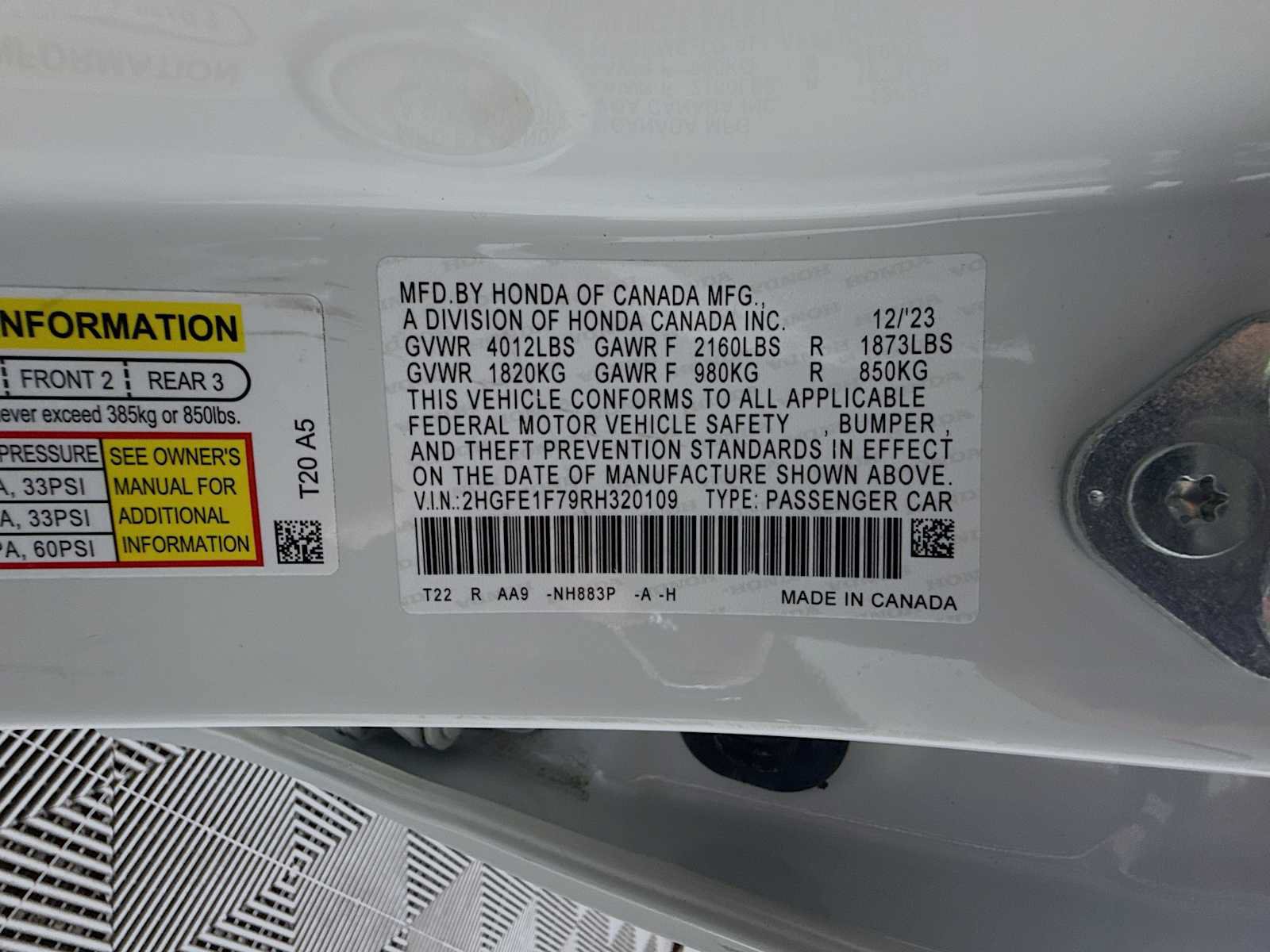 Certified 2024 Honda Civic EX image 31