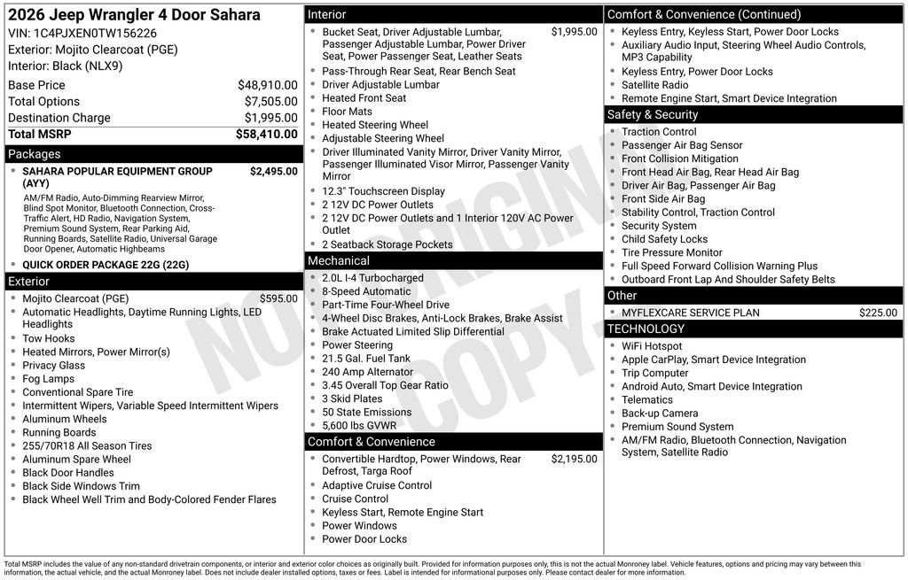 New 2026 Jeep Wrangler Unlimited Sahara AWD/4WD image 9