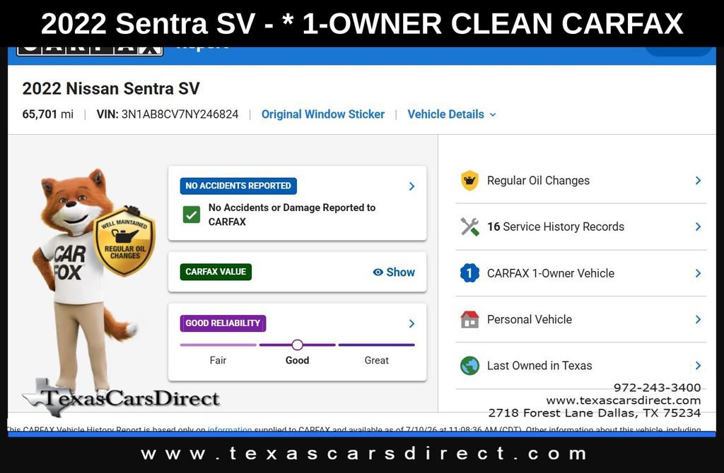 Used 2022 Nissan Sentra SV