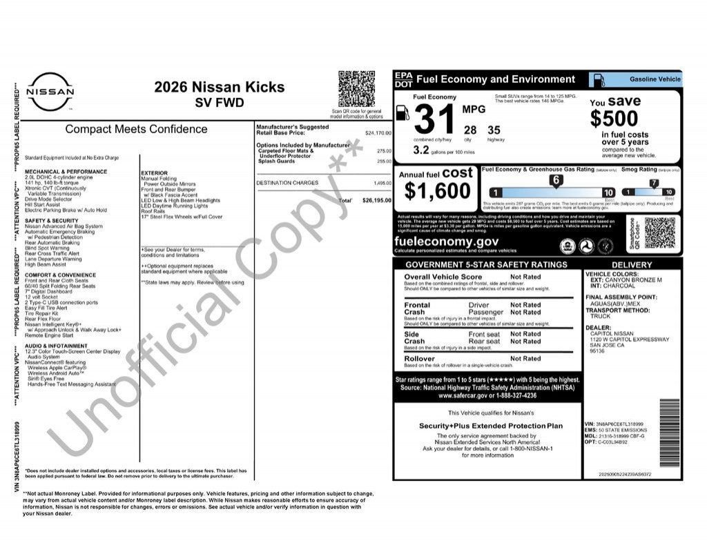 New 2026 Nissan Kicks SV image 37