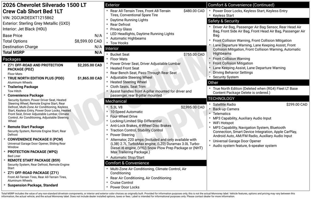 New 2026 Chevrolet Silverado 1500 LT AWD/4WD image 25