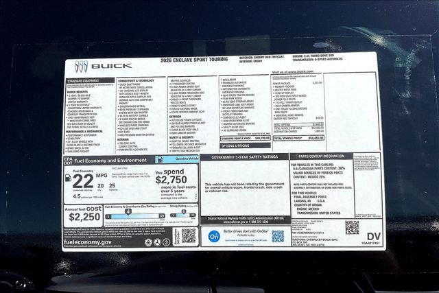 New 2026 Buick Enclave Sport Touring w/ Power Package image 14