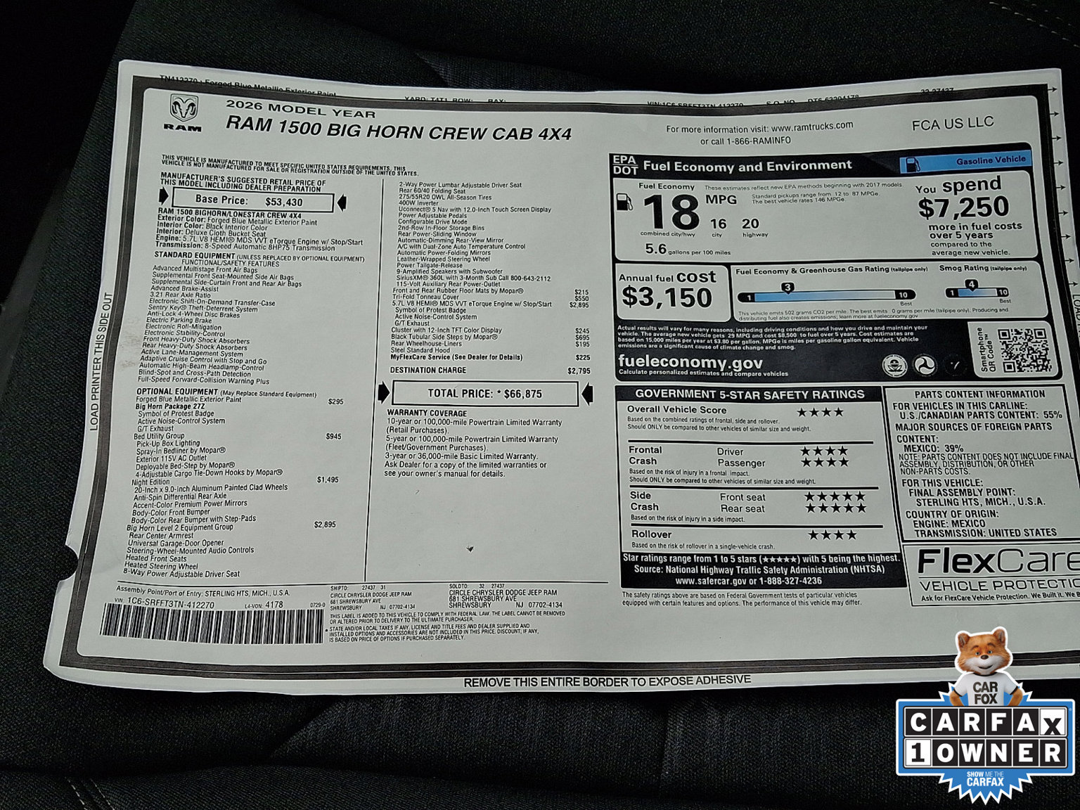 New 2026 RAM 1500 Big Horn AWD/4WD image 10