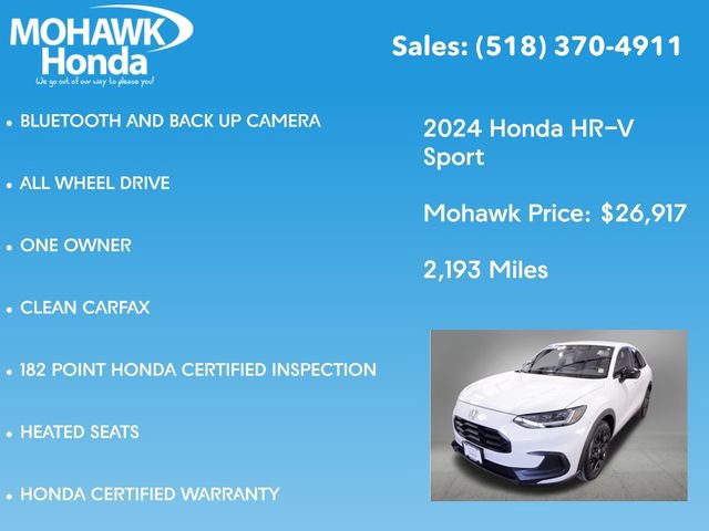 Certified 2024 Honda HR-V Sport image 8