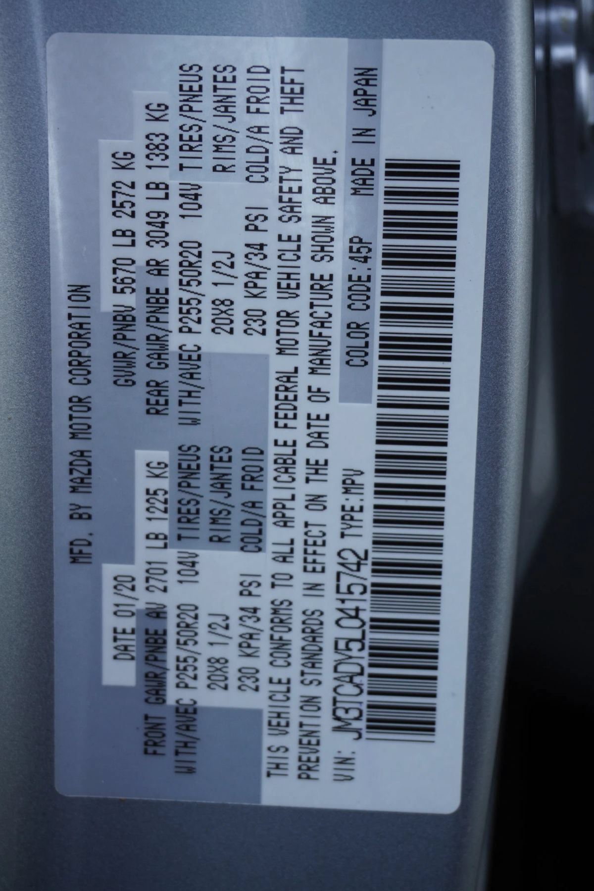 Used 2020 MAZDA CX-9 Grand Touring FWD image 36