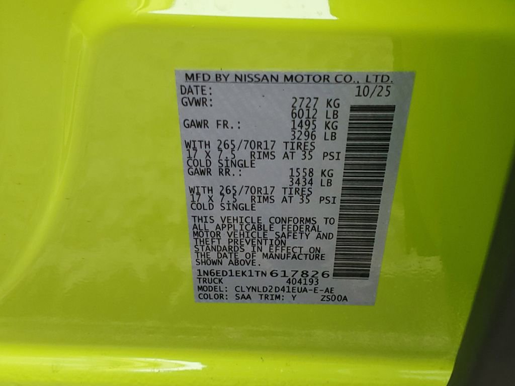 New 2026 Nissan Frontier PRO-4X w/ Pro Premium Package image 12