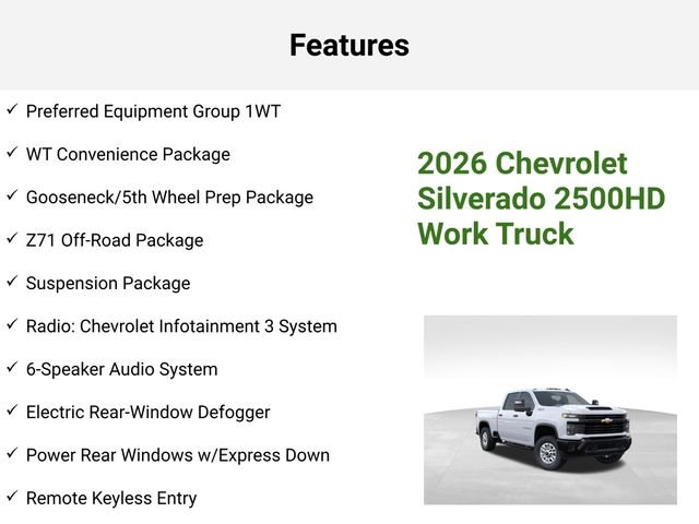 New 2026 Chevrolet Silverado 2500 W/T image 11