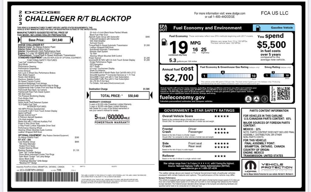 Used 2023 Dodge Challenger R/T w/ Blacktop Package image 25
