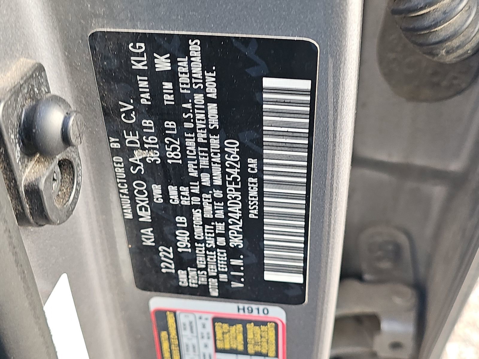 Used 2023 Kia Rio S w/ Technology Package image 11