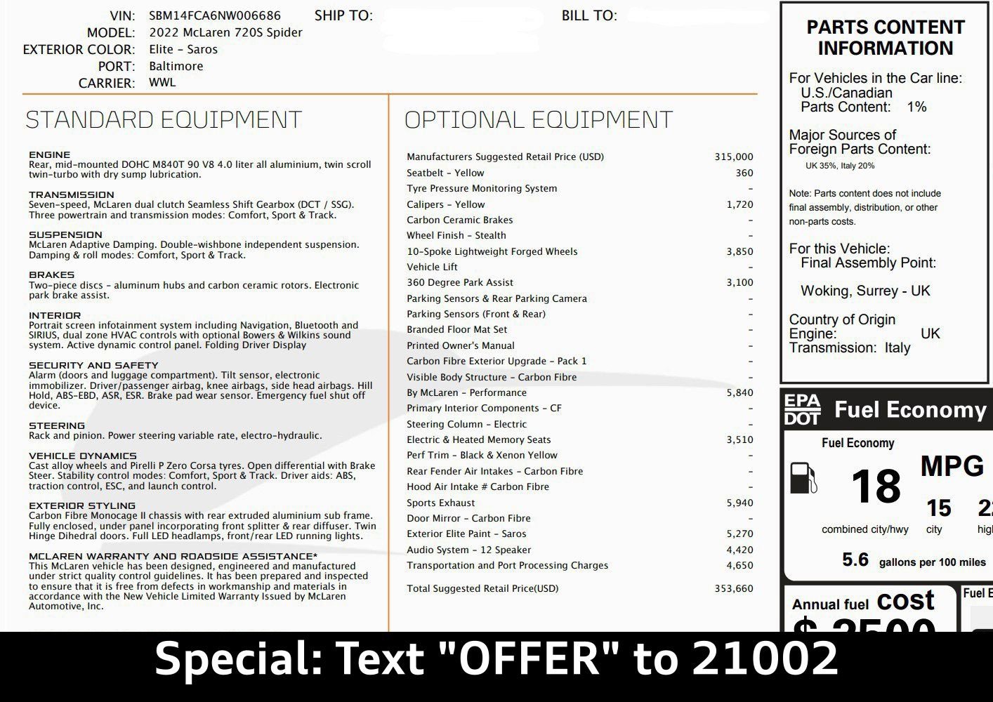 Used 2022 McLaren 720S Performance image 12