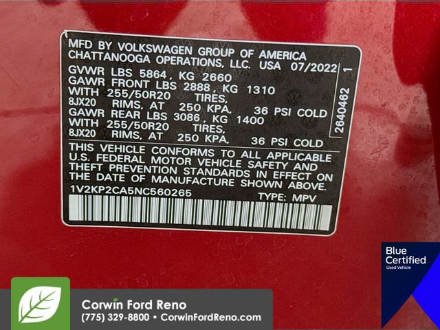 Used 2022 Volkswagen Atlas SE image 37