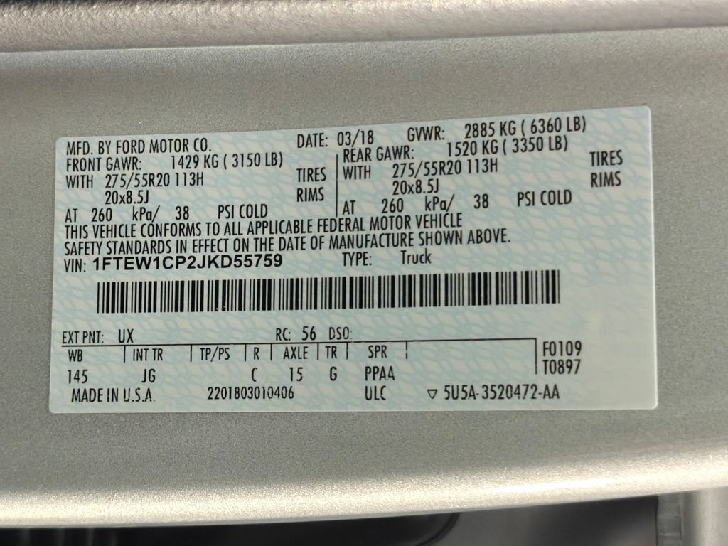Used 2018 Ford F150 XL w/ Equipment Group 101A Mid RWD image 53