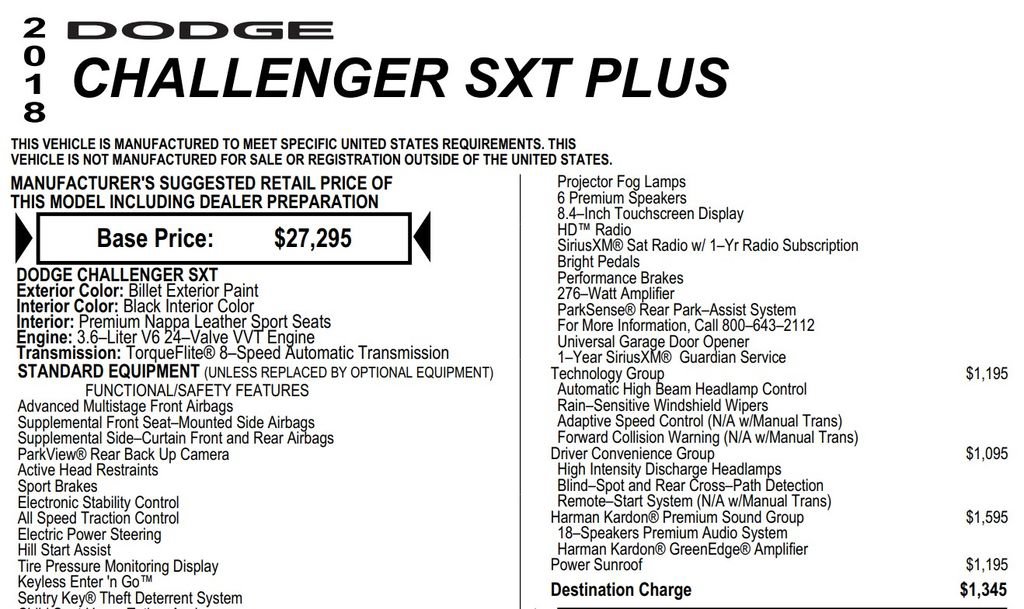 Used 2018 Dodge Challenger SXT Plus RWD image 17