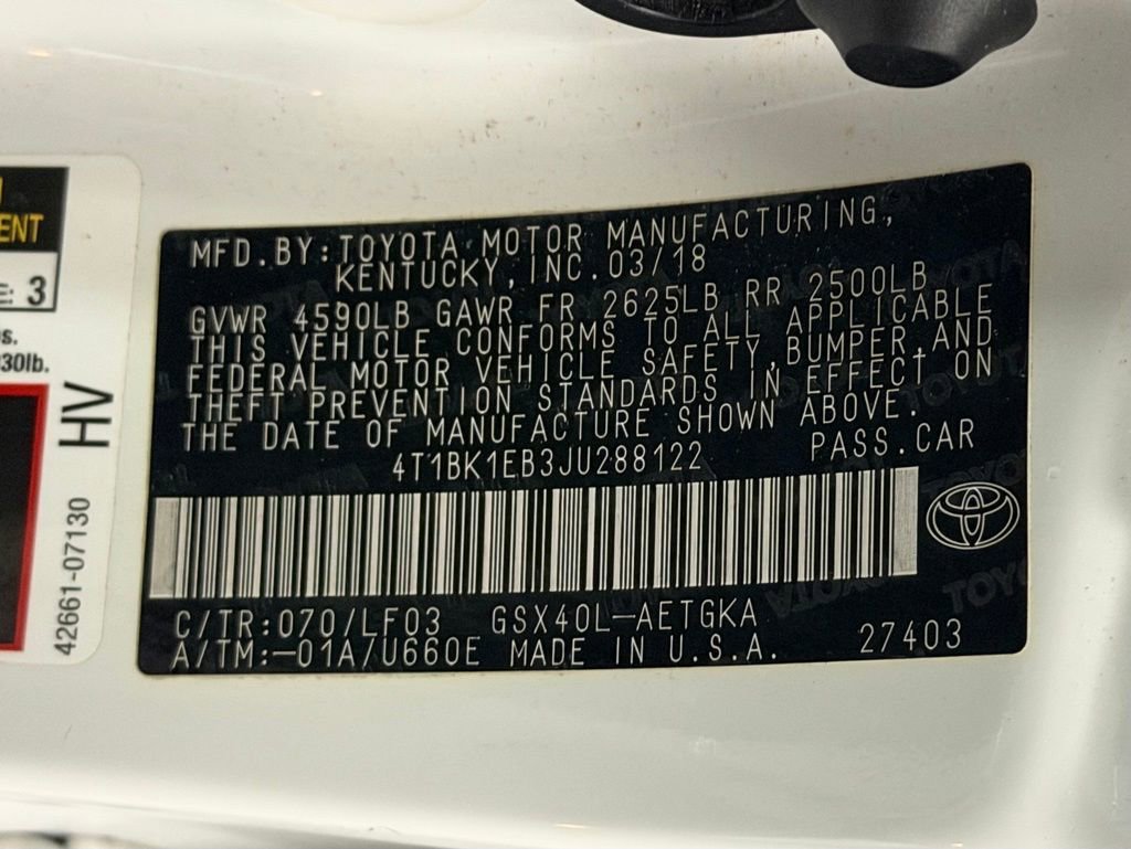 Used 2018 Toyota Avalon XLE Premium w/ All Weather Liner Package FWD image 27