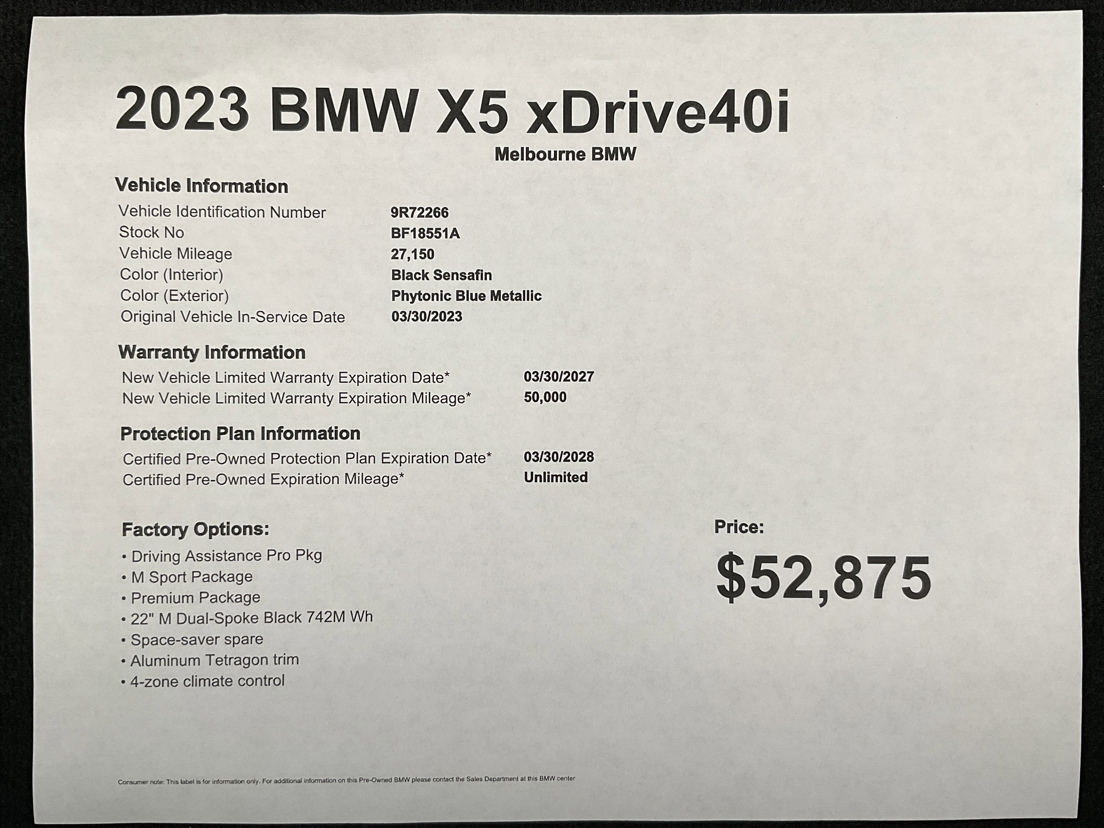 Certified 2023 BMW X5 xDrive40i w/ M Sport Package image 37