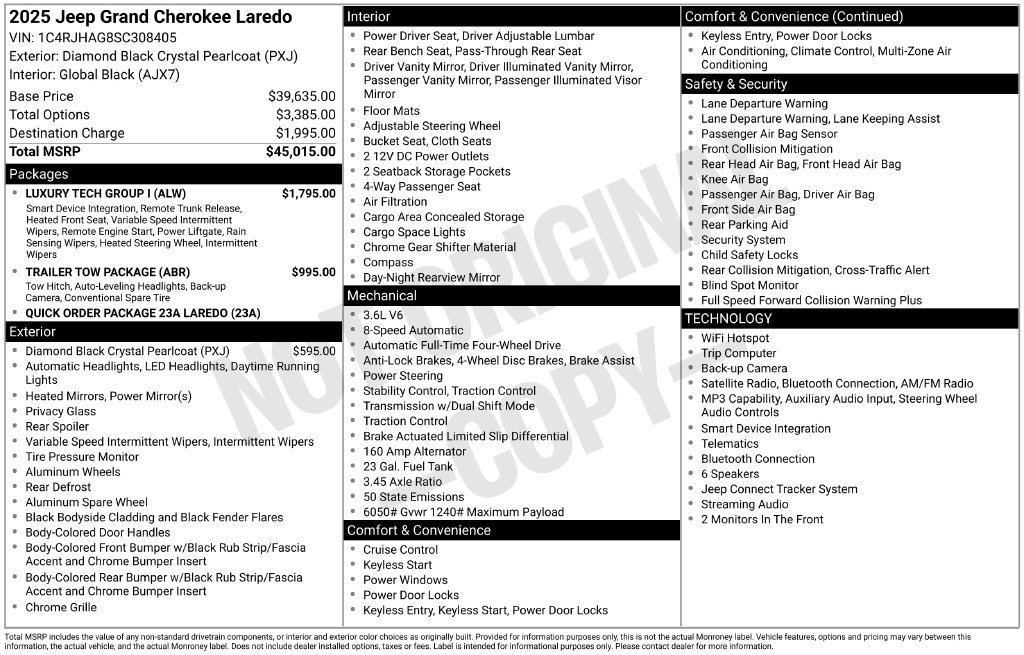 Used 2025 Jeep Grand Cherokee Laredo w/ Luxury Tech Group I AWD/4WD image 42